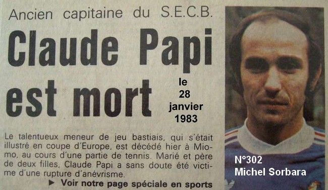 28 ghjennaghju di u 1983, more Claude Papi
