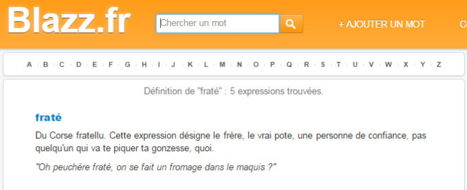 Bona nutizia : "fradé" hè passatu in a lingua francese Bona nutizia : "fradé" hè passatu in a lingua francese