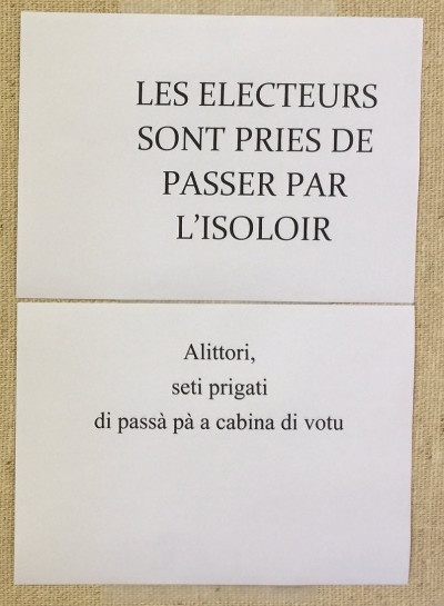 Parolle è spressione nant'à l'elezzioni