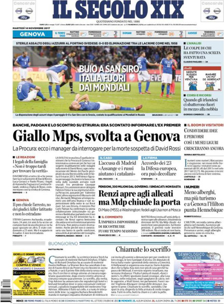 Fora di u mundiale, l'Italia pienghje i so turchini