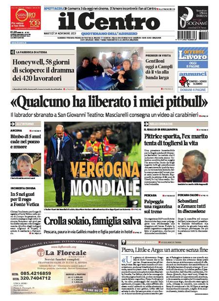 Fora di u mundiale, l'Italia pienghje i so turchini