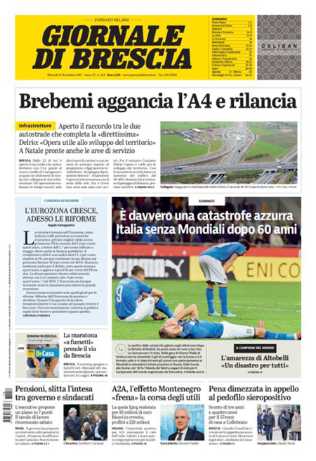 Fora di u mundiale, l'Italia pienghje i so turchini