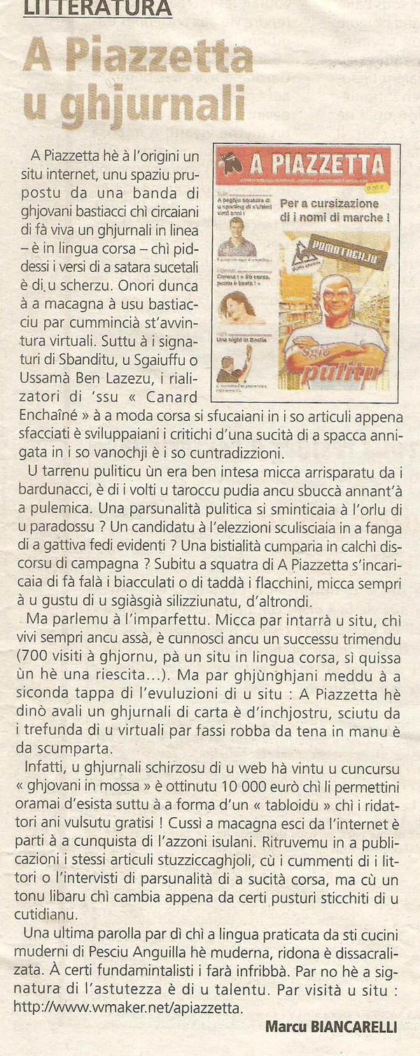 Anu parlatu di noi Anu parlatu di noi