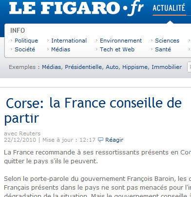 Chì si passa à u Figaro ? Chì si passa à u Figaro ?