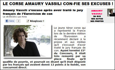 Amaury Vassili vìttima di razzisimu anti corsu ? Amaury Vassili vìttima di razzisimu anti corsu ?