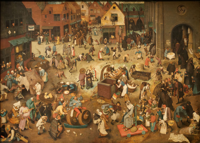 A lotta trà Carnavale è Quaresima, Pieter Brueghel u vechju A lotta trà Carnavale è Quaresima, Pieter Brueghel u vechju