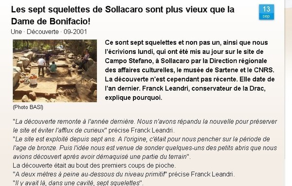 U preistoricu di Sollacaro U preistoricu di Sollacaro