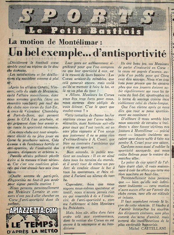 I Corsi Fora ! I Corsi Fora !