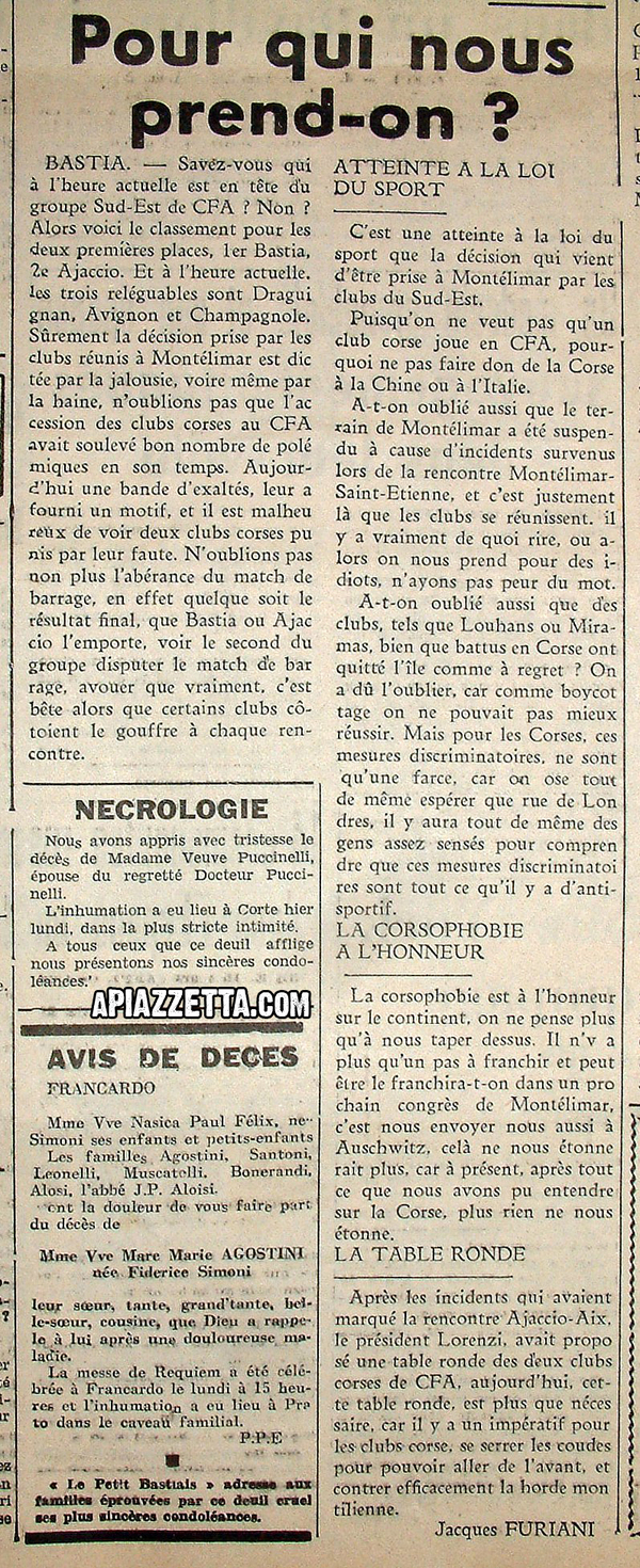 I Corsi Fora ! I Corsi Fora !