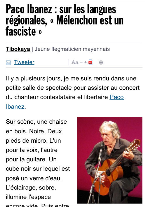 È Mélenchon ? Chì dice nant'à e lingue regiunali ? È Mélenchon ? Chì dice nant'à e lingue regiunali ?