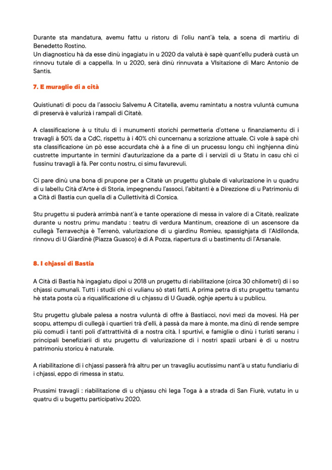 Bastiacci, chì femu di u nostru patrimoniu ?