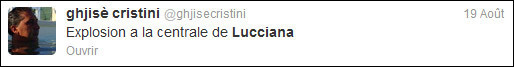 #Lucciana : a prima tweet-magagna corsa