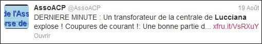 #Lucciana : a prima tweet-magagna corsa #Lucciana : a prima tweet-magagna corsa