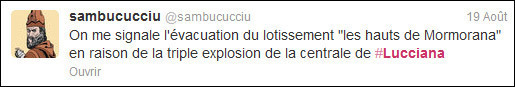 #Lucciana : a prima tweet-magagna corsa #Lucciana : a prima tweet-magagna corsa