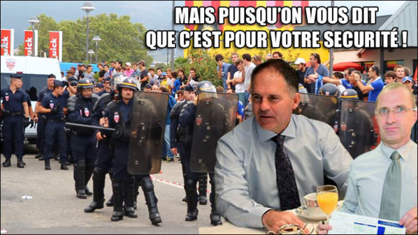 Louis Le Franc prefettu di Corsica Suprana è Denis Mauvais u so direttore di cabinettu, i grandi vincitori di a serata (cù u PSG). Louis Le Franc prefettu di Corsica Suprana è Denis Mauvais u so direttore di cabinettu, i grandi vincitori di a serata (cù u PSG).