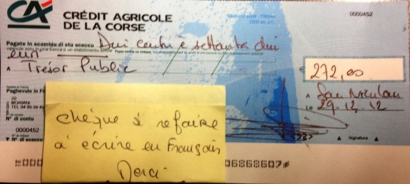 Per ùn pagà impositi, mandate un sceccu in corsu Per ùn pagà impositi, mandate un sceccu in corsu