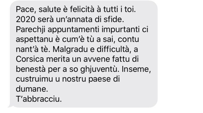 Chì missaghju d'auguri mandà per capu d'annu ?