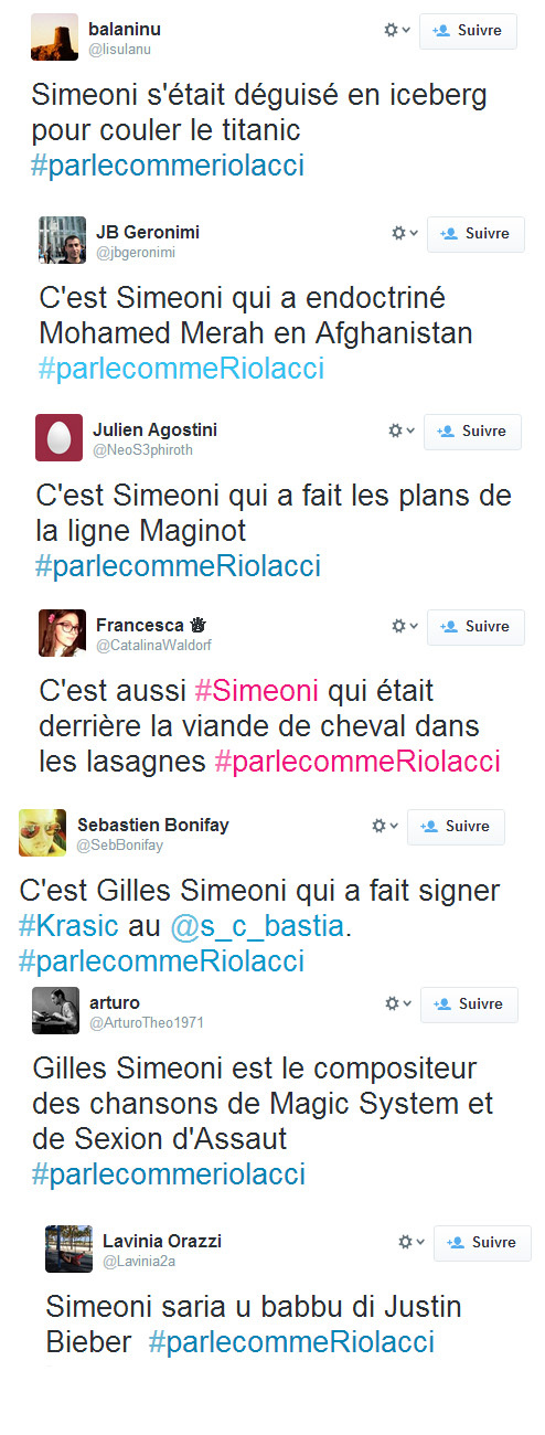 #ParlecommeRiolacci : u best of #ParlecommeRiolacci : u best of