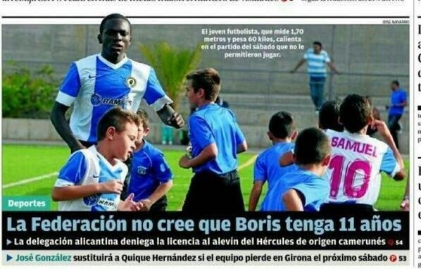 1 metru è 70 à 11 anni, a federazione spagnola ùn ci crede 1 metru è 70 à 11 anni, a federazione spagnola ùn ci crede