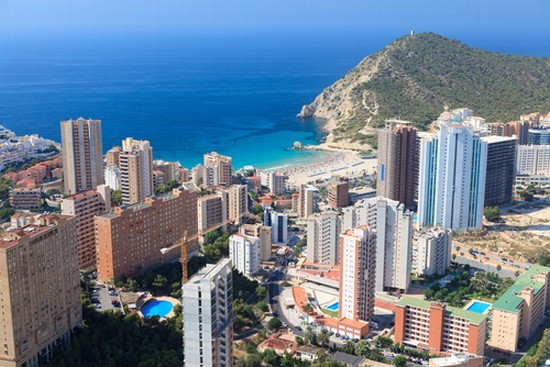 A magnifica cità di Benidorm, Spagna.