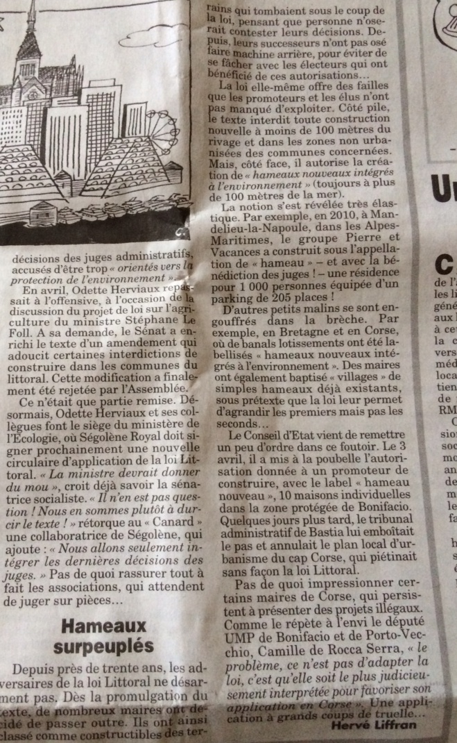 Le Canard Enchaîné : "Ces élus qui veulent jeter la loi littoral à la mer"
