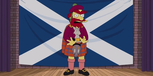 I Simpsons pè l'indipendenza di a Scozzia