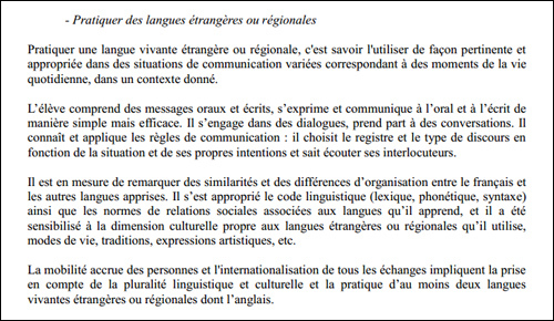 U corsu à parità cù l'inglese à a scola ! U corsu à parità cù l'inglese à a scola !