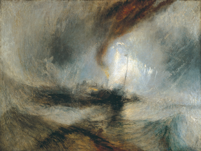 Timpesta di neve in mare , 1842