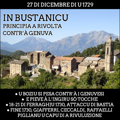 U 27 di dicembre di u 1729 principia a rivuluzione di Corsica