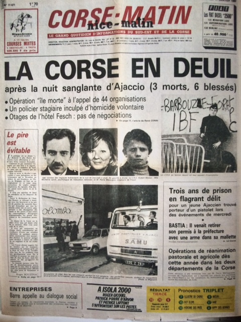 6 di ghjennaghju 1980, l'affare "Bastelica Fesch" 6 di ghjennaghju 1980, l'affare "Bastelica Fesch"