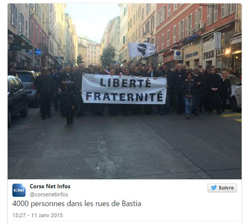 I primi ritratti di e manifestazione in Corsica I primi ritratti di e manifestazione in Corsica