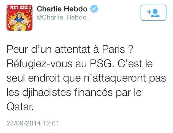 Qatar : ciò chì Charlie Hebdo dicia... Qatar : ciò chì Charlie Hebdo dicia...