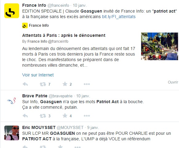 Pronti per un Patriot Act francese ? Pronti per un Patriot Act francese ?