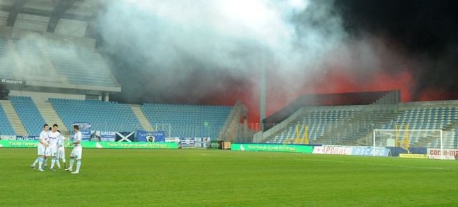 Partita à porte chjose contr'à l'OM, dicembre 2012