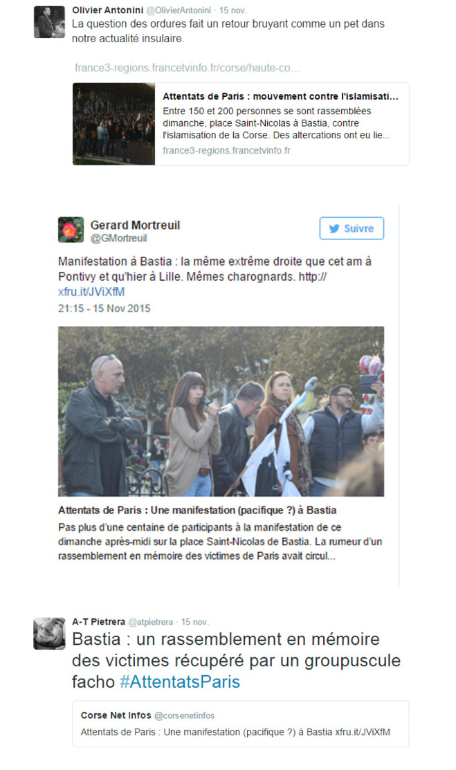 L'attentati di Parigi visti da a Corsica L'attentati di Parigi visti da a Corsica