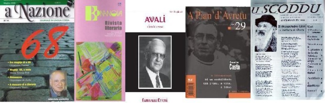 A Nazione, Bonanova, À Pian d'Avretu, Avali è u Scoddu sò tanti puntelli di a pruduzione scritta in lingua corsa. A Nazione, Bonanova, À Pian d'Avretu, Avali è u Scoddu sò tanti puntelli di a pruduzione scritta in lingua corsa.