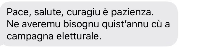 Chì missaghju d'auguri mandà per capu d'annu ?