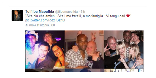 In tantu, Maoulida manda i so tweets in corsu...