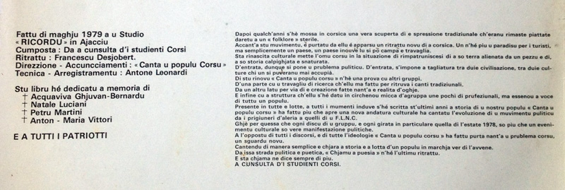 35 anni fà surtia "Chjamu a puesia"