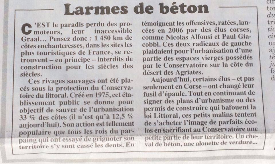 Le Canard Enchaîné : "Ces élus qui veulent jeter la loi littoral à la mer"