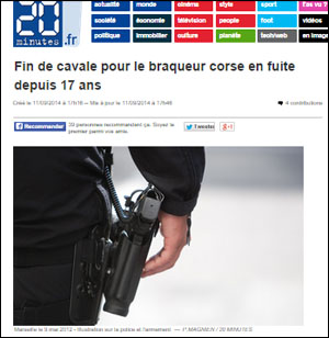 U ritornu di u "braqueur corse"