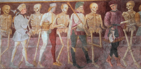 "Danza macabra", affrescu in Clusone, pruvincia di Bergamo
