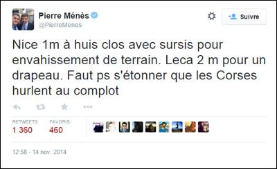 È avà, avemu ricuperatu à Pierre Ménès...