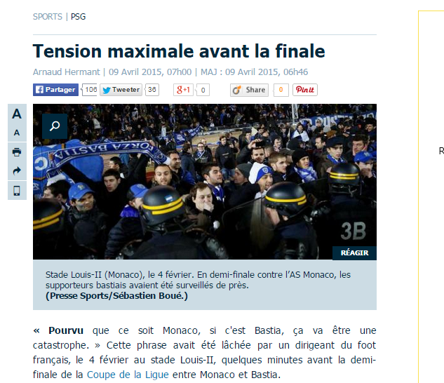 « Pourvu que ce soit Monaco, si c'est Bastia, ça va être une catastrophe. » « Pourvu que ce soit Monaco, si c'est Bastia, ça va être une catastrophe. »