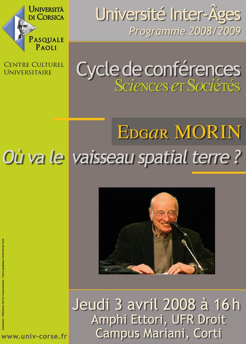 Edgar Morin à l'Università di Corsica !