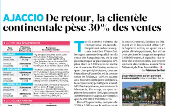 In Aiacciu : "la clientèle continentale est de retour"