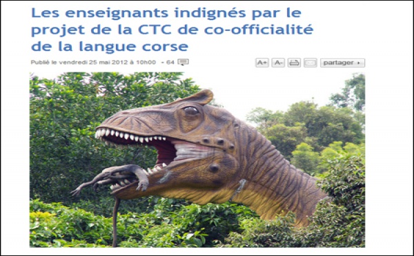 I dinosauri anti-lingua corsa sò di ritornu