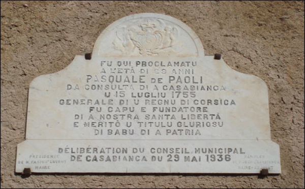Lugliu 1755, un certu Pasquale Paoli...
