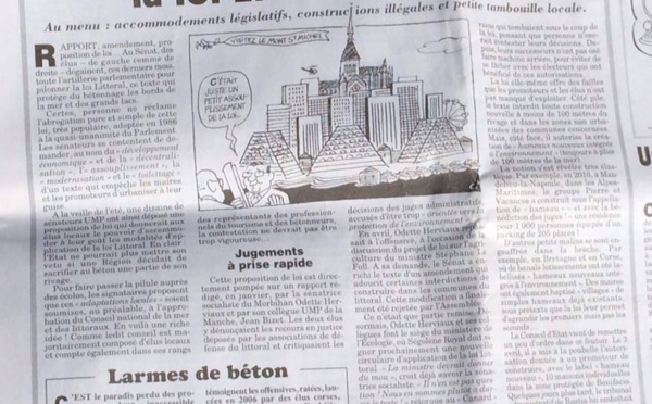Le Canard Enchaîné : "Ces élus qui veulent jeter la loi littoral à la mer"